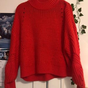 Orange cropped sweater